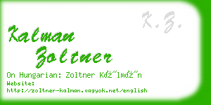 kalman zoltner business card